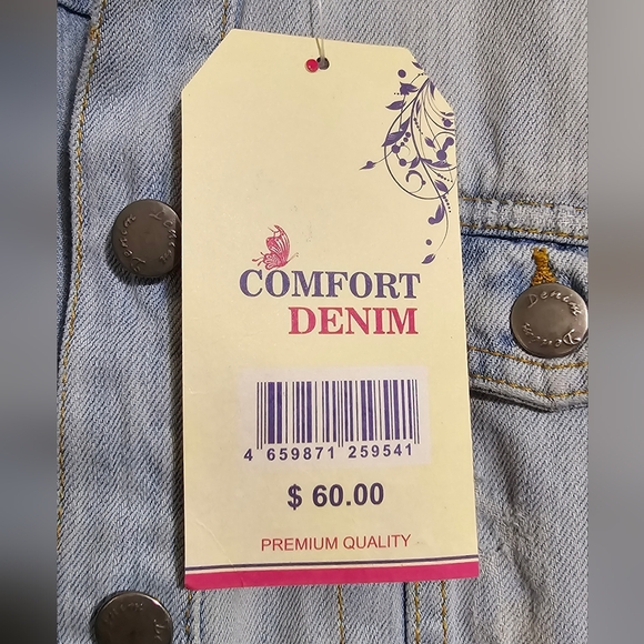 NWT Distressed Denim Vest - Picture 7 of 7